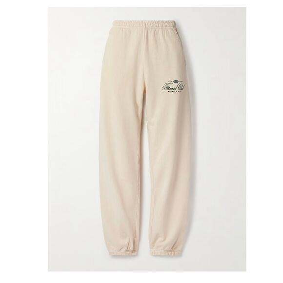 Sporty & Rich Pants - Sporty & Rich Fitness World Cream Track Pants - Large (new)